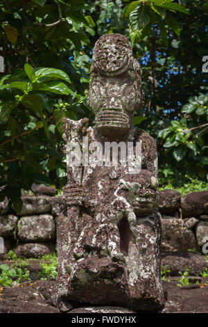 Tiki auf Nuku Hiva Stockfoto