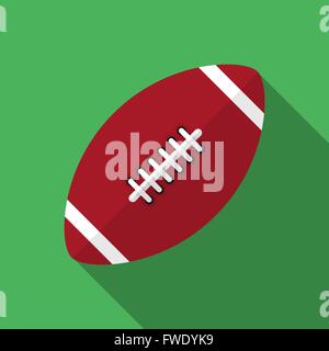 Fußball-Ball-Sport-Ikone auf einem grünen Hintergrund. Stock Vektor