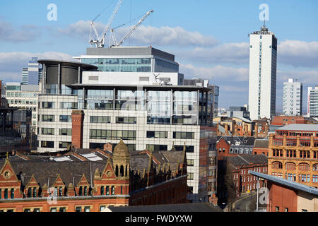 Manchester Skyline Bürogebäude Muse Barbirolli Square Büro Büro Raumentwicklung entwickelt für kleine lassen Stockfoto