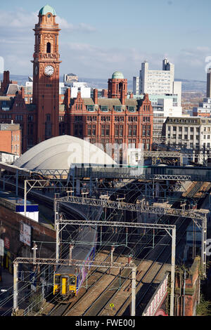 Manchester Skyline Oxford Road Station Palast Hotel Eisenbahnentwicklung Büroentwicklung Raum entwickelt, lassen Sie zu kleinen mediu Stockfoto