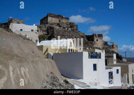 Akrotiri ist ein Dorf in den Kykladen. Es befindet sich auf der Insel Thira oder Thera, Santorini, Griechenland Stockfoto