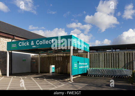 ASDA Supermarkt Kendal außerhalb Click & Collect Stockfoto