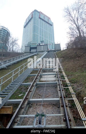 Niagara Falls incline Gleisanlagen Stockfoto