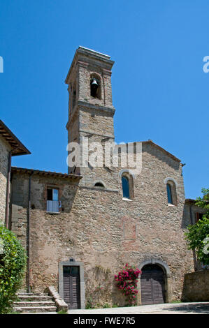 Kirche in Volpaia in die Chianti-Hügel der Toskana, Italien Stockfoto