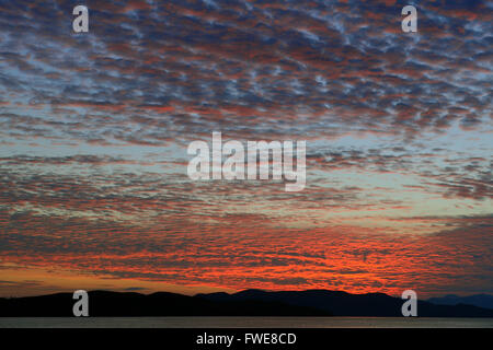 Sonnenuntergang, Komodo National Park, Indonesien Stockfoto