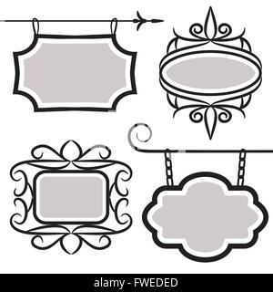 Schild am weißen Hintergrund - Vektor-illustration Stock Vektor