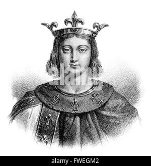 Philip IV, Philippe IV le Bel, Philipp IV., genannt 1268-1314, die Messe oder die Eisen-König, König von Frankreich Stockfoto