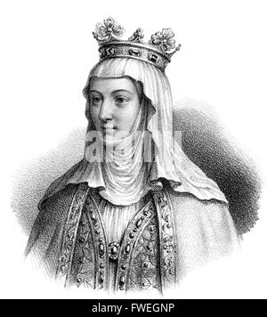 Klementia von Ungarn, 1293-1328, Clémence de Hongrie, Klementine von Ungarn, Königin von Frankreich und Navarra als die zweite Ehefrau des K Stockfoto