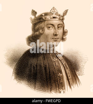 Philip V, den hohen, Philippe le Long, Philipp V. c. 1292-1322, König von Frankreich und König von Navarra als Philipp II. Stockfoto