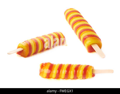 Pop-Popsicle Eis am Stiel isoliert Stockfoto