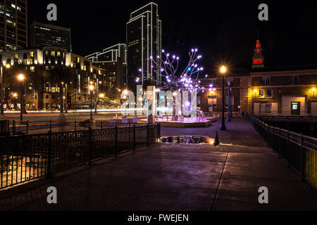 San Francisco bei Nacht, California Stockfoto