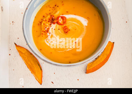 Kürbis-Suppe Stockfoto