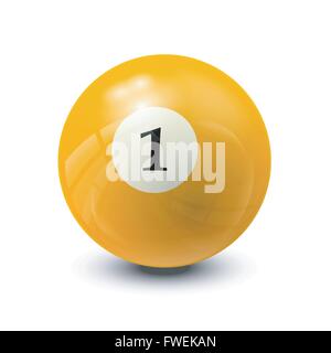 Billard Kugel 1 - realistische Vektor-design Stock Vektor