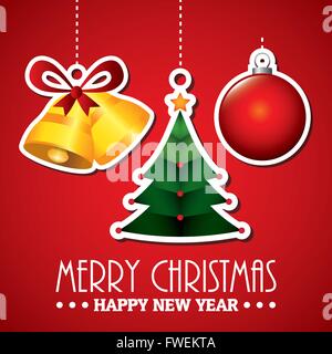 Abbildung Vektor Grafik Weihnachten für verschiedene Zwecke im Bereich Web- und Grafikdesign Stock Vektor