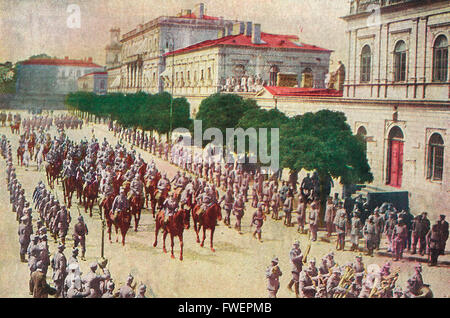 Der Fall von Warschau, August 1915. Die triumphalen Einzug von Prinz Leopold von Bayern. Ersten Weltkrieg Stockfoto