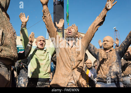 Ashura Prozessionen, Bidjar, Iran, Westasien Stockfoto