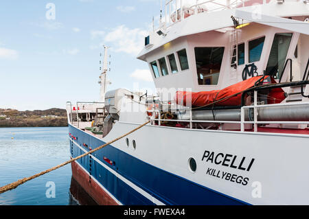 Pacelli Hochsee-Fischkutter in Killybegs, Irland. Stockfoto