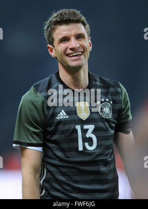 Freundschaftsspiel am Olympia-Stadion Berlin, Deutschland Vs England: Thomas Mueller (GER) Stockfoto