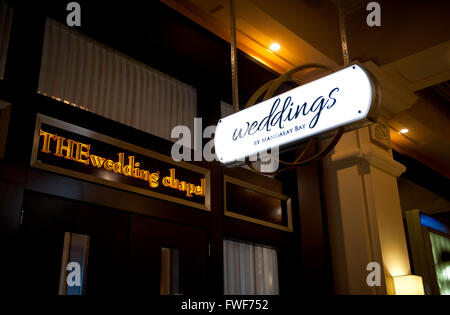 Hochzeitskapelle Mandalay Bay, Las Vegas Stockfoto