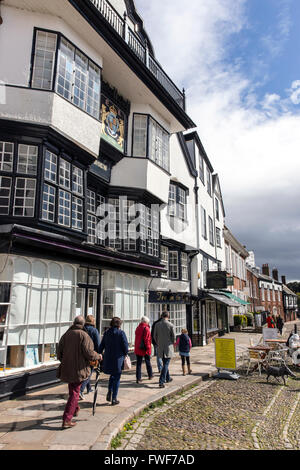 Mols Coffee House, nahe Kathedrale Exeter Mol-Kaffee-Haus, erbaut 1596, in der Nähe Kathedrale in Exeter, Devon. Hier können Sie s Stockfoto