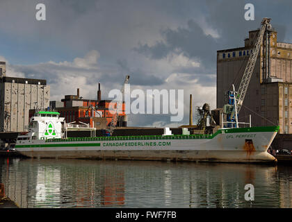 General Cargo Vessel "Perfekte CFL" vertäut am Kennedy Quay, Hafen von Cork, Cork, Irland. Stockfoto