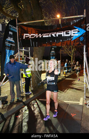 Queens University Belfast 5k run um den Fluss Lagan, Belfast, 2015. SPORT, LAUFEN, FITNESS, 5K, BELFAST, NORDIRLAND, VEREINIGTES KÖNIGREICH Stockfoto