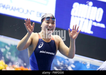 Tokio, Japan. 4. April 2016. Miho Takahashi Schwimmen: Japan schwimmen Meisterschaft (JAPAN schwimmen 2016) Frauen 400 m-einzelner Medley Finale Tatsumi International Swimming Center in Tokio, Japan. Bildnachweis: AFLO SPORT/Alamy Live-Nachrichten Stockfoto