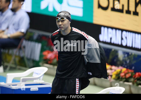 Tokio, Japan. 4. April 2016. Kosuke Kitajima Schwimmen: Japan Meisterschaft (JAPAN schwimmen 2016) Männer Schwimmen 100m Brustschwimmen Halbfinale Tatsumi International Swimming Center in Tokio, Japan. Bildnachweis: AFLO SPORT/Alamy Live-Nachrichten Stockfoto