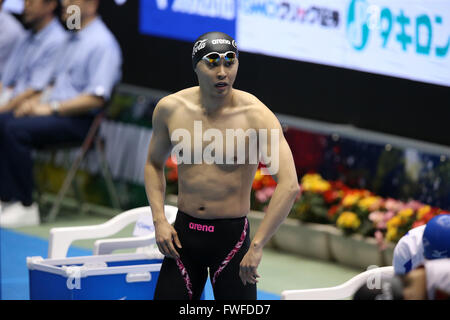 Tokio, Japan. 4. April 2016. Kosuke Kitajima Schwimmen: Japan Meisterschaft (JAPAN schwimmen 2016) Männer Schwimmen 100m Brustschwimmen Halbfinale Tatsumi International Swimming Center in Tokio, Japan. Bildnachweis: AFLO SPORT/Alamy Live-Nachrichten Stockfoto