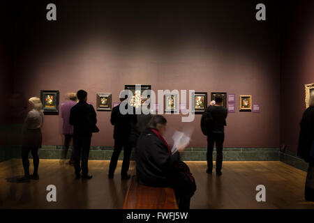 National Gallery, London, UK. 5. April 2016. Zeitgleich mit der Chelsea Flower Show, erforscht diese Ausstellung niederländischen Blumenmalerei vom 17. bis ins späte 18. Jahrhundert. Bildnachweis: Artsimages/Alamy Live-Nachrichten Stockfoto