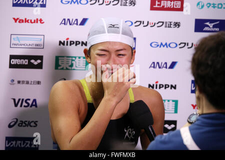 Rikako Ikee, 4.-10. APRIL 2016 - Schwimmen: Japan Meisterschaft (JAPAN schwimmen 2016) Frauen Schwimmen 100m Schmetterling-Finale Tatsumi International Swimming Center in Tokio, Japan. (Foto: AFLO SPORT) Stockfoto