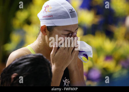 Rikako Ikee, 4.-10. APRIL 2016 - Schwimmen: Japan Meisterschaft (JAPAN schwimmen 2016) Frauen Schwimmen 100m Schmetterling-Finale Tatsumi International Swimming Center in Tokio, Japan. (Foto: AFLO SPORT) Stockfoto