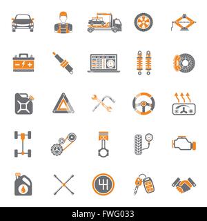 Auto Service Vector Icons Set Stock Vektor