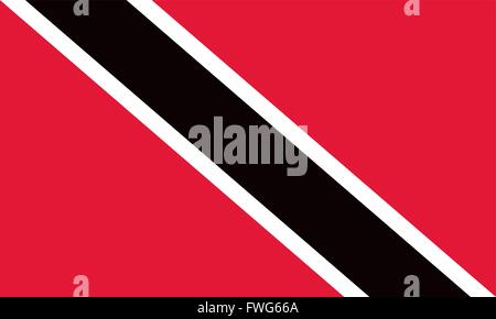 Flagge von Trinidad und Tobago Stock Vektor