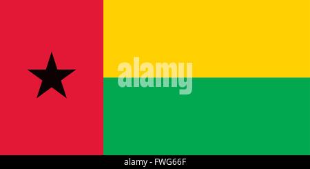 Guinea-Bissau-Flagge Stock Vektor