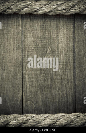 Schiff-Seile auf hölzernen Hintergrund Stockfoto