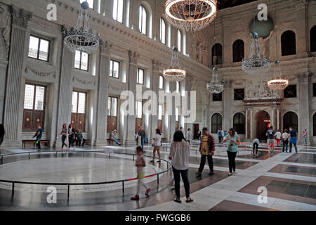 Bürger-Saal in das königliche Palais in Amsterdam, Niederlande. Stockfoto