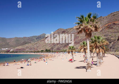 Playa de Las Teresitas Strand, San Andres, Teneriffa, Kanarische Inseln, Spanien, Atlantik, Europa Stockfoto