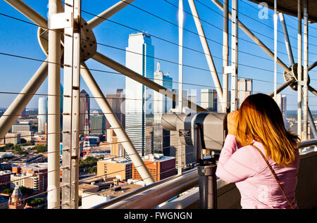 Skyline von Reunion Tower, Dallas, Texas, Vereinigte Staaten von Amerika, Nordamerika Stockfoto