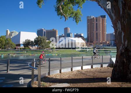 Ansicht der Stadt von Adelaide Oval, Adelaide, Süd-Australien, Ozeanien Stockfoto