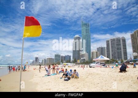 Surfers Paradise, Beach Front Wolkenkratzer, Gold Coast, Queensland, Australien, Oceania Stockfoto