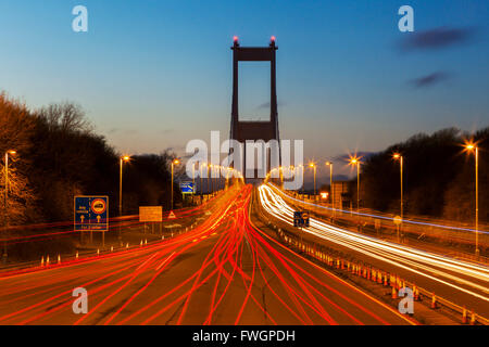 Die erste (alte) Severn Brücke, Avon, England, Vereinigtes Königreich, Europa Stockfoto