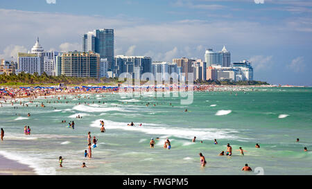 South Beach in Miami Beach, Gold Coast, Miami, Florida, Vereinigte Staaten von Amerika, Nordamerika Stockfoto