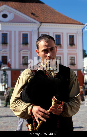 Tartu, Musiker am Rathaus Platz, Estland, Europa Stockfoto