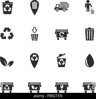 Müll-Web-Symbole für User Interfacedesign Stock Vektor
