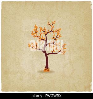 Herbst Baum alte Hintergrund - Vektor-Illustration. EPS 10 Stock Vektor