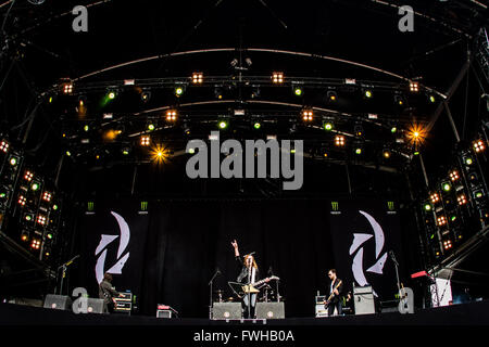 Landgraaf, Niederlande 11. Juni 2016 Halestorm Höchstleistungen live Pinkpop Festival 2016 Credit: Roberto Finizio / Alamy Live News Stockfoto