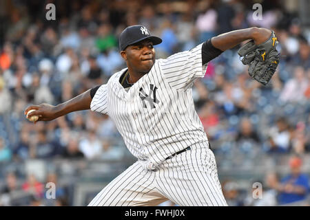 Bronx, New York, USA. 7. Juni 2016. Michael Pineda (Yankees), 7. Juni 2016 - MLB: Michael Pineda von den New York Yankees während der Major League Baseball Spiel gegen die Los Angeles Angels of Anaheim im Yankee Stadium in der Bronx, New York, Vereinigte Staaten von Amerika. © Hiroaki Yamaguchi/AFLO/Alamy Live-Nachrichten Stockfoto