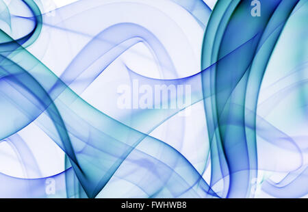 Abstraktion mit blau und Cyan Rauch. Stockfoto
