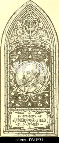 Die *Washington Centennial* (1889) erinnert an den 100. Jahrestag der Amtseinführung George Washingtons und behandelt wichtige historische Ereignisse und Errungenschaften im ersten Jahrhundert der Vereinigten Staaten. Stockfoto